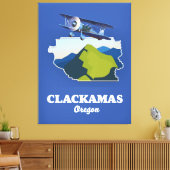 Toile Carte Clackamas Oregon USA (Insitu(Salon))