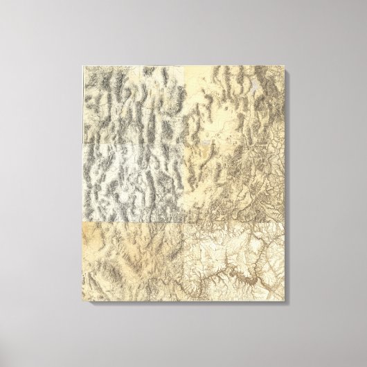 Toile Carte composite de l'Arizona, du Nevada et de l'Ut (Recto)