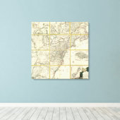 Toile Carte composite des États-Unis (Insitu (Plancher de Bois))