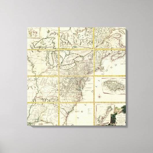 Toile Carte composite des États-Unis (Recto)