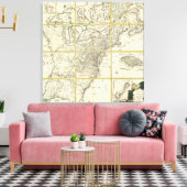 Toile Carte composite des États-Unis (Insitu(Salon))
