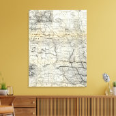 Toile Carte correcte du Dakota (Insitu(Salon))