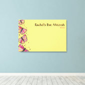 Toile Carte d'accès Bat mitzvah à BUTTERFLY FLOTTANT (Insitu (Plancher de Bois))