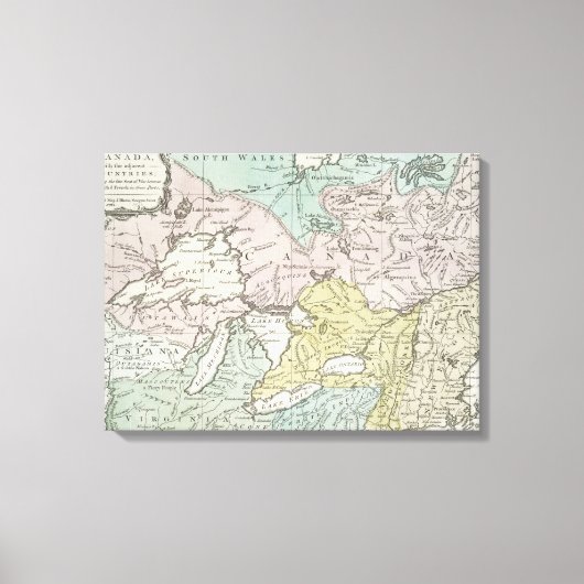 Toile Carte d'accès du Canada 1761 (Recto)