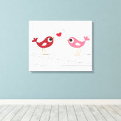 Toile Carte d'amour pour les oiseaux (Insitu (Plancher de Bois))
