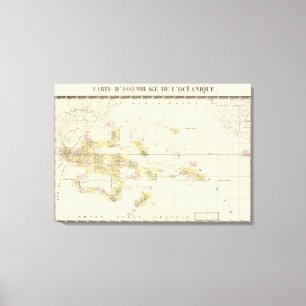 Toile Carte d'Assemblée d'Océanie
