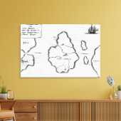 Toile Carte d'Atlantis, de 'Mundus Subterraneus' (Insitu(Salon))