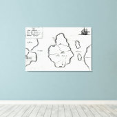 Toile Carte d'Atlantis, de 'Mundus Subterraneus' (Insitu (Plancher de Bois))