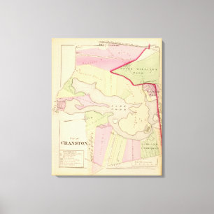 Toile Carte d'atlas de parc de Roger Williams d'étang de