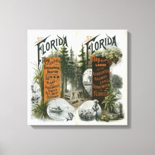 Toile Carte de banlieue noire, la Floride