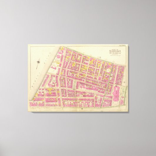 Toile Carte de Boston (Recto)