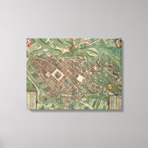 Toile Carte de Bratislava, de 'Civitates Orbis Terrarum