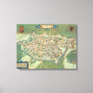 Toile Carte de Cambrai, de "Civitates Orbis Terrarum"