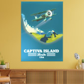 Toile Carte de Captiva Island Florida USA (Insitu(Salon))