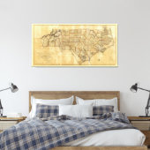 Toile Carte de Caroline du Nord (1808) (Insitu(Chambre))
