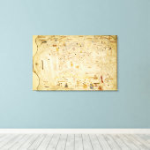 Toile Carte de Charles V, Carte de Mecia (Insitu (Plancher de Bois))