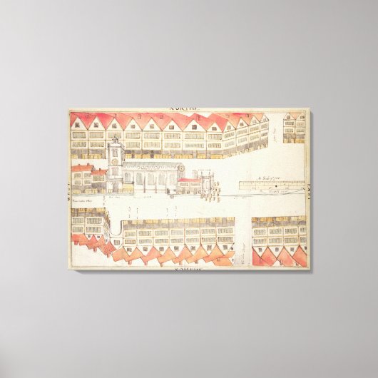Toile Carte de Cheapside, Londres, 1585 (Recto)