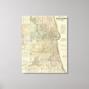Toile Carte de Chicago