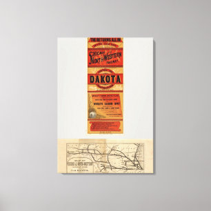 Toile Carte de Chicago et de lignes ferroviaires du