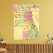 Toile Carte de Chicago et de ses environs par Blanchard (Insitu(Salon))