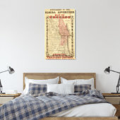 Toile Carte De Chicago Montrant Le District Brûlé (Insitu(Chambre))