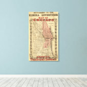 Toile Carte De Chicago Montrant Le District Brûlé (Insitu (Plancher de Bois))