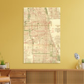 Toile Carte de Chicago par Blanchard (Insitu(Salon))