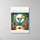 Toile Carte de circuit futuriste atomique Martini (Recto)