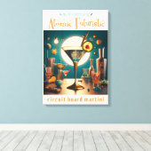 Toile Carte de circuit futuriste atomique Martini (Insitu (Plancher de Bois))