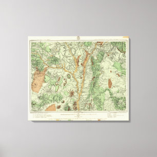 Toile Carte de classification de terre du Nouveau