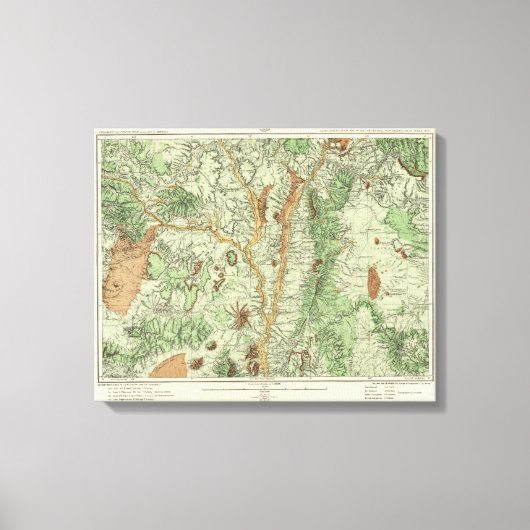 Toile Carte de classification des terres du Nouveau-Mexi (Recto)