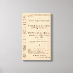 Toile Carte de conduite et de roulage de Colton des État