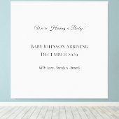 Toile Carte de déclaration personnalisée pour bébé (Insitu (Plancher de Bois))
