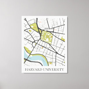 TOILE CARTE DE DÉTAIL DES MASSACHUSETTS DE L'UNIVERSITÉ 