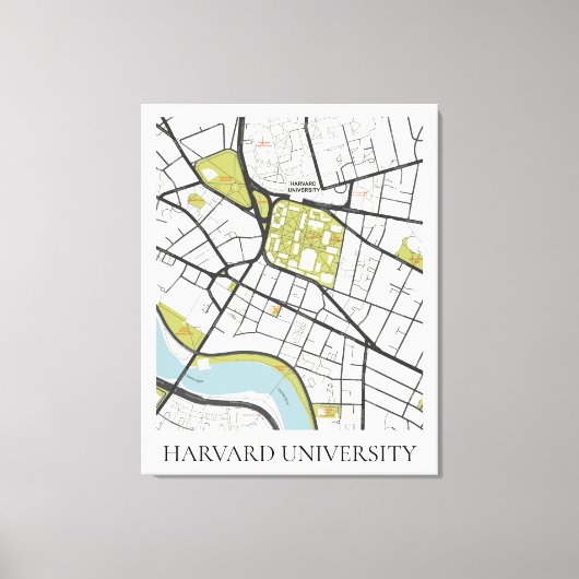 TOILE CARTE DE DÉTAIL DES MASSACHUSETTS DE L'UNIVERSITÉ (Recto)