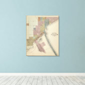 Toile Carte de Duluth, Comté de St. Louis, Minnesota (Insitu (Plancher de Bois))