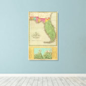 Toile Carte de Floride (Insitu (Plancher de Bois))