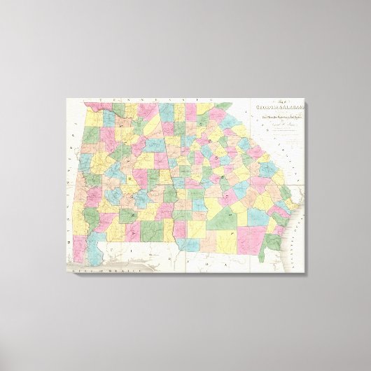 Toile Carte de Floride (Recto)