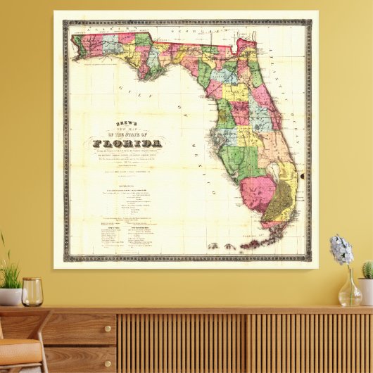 Toile Carte de Floride (1870) (Insitu(Salon))