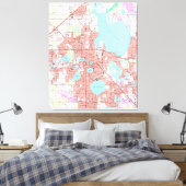 Toile Carte de Floride Lakeland (1975) (Insitu(Chambre))