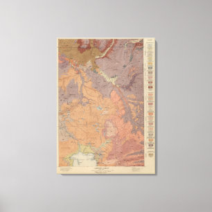 Toile Carte de géologie, pièce nationale de Yellowston