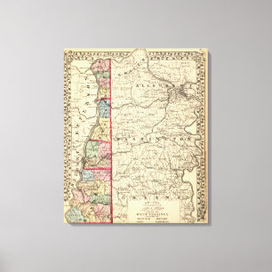 Toile Carte de Hancock, Brooke, Ohio, comtés de Marshal