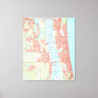 Carte de Jacksonville Beach et Atlantic Beach Flor