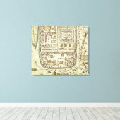 Toile Carte de Jérusalem et des environs, de 'C (Insitu (Plancher de Bois))