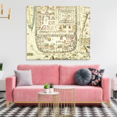 Toile Carte de Jérusalem et des environs, de 'C (Insitu(Salon))
