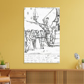 Toile Carte de jeu représentant les immigrants arrivant (Insitu(Salon))