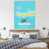Toile Carte de Korčula Croatie (Insitu(Chambre))