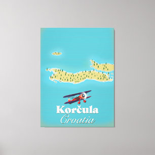 Toile Carte de Korčula Croatie