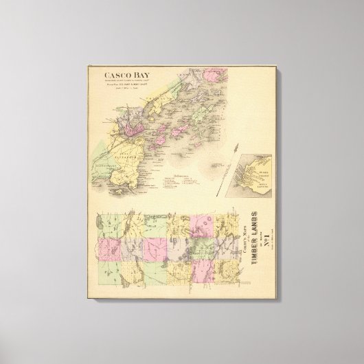 Toile Carte de la baie Casco (Recto)