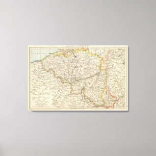Toile Carte de la Belgique et du Luxembourg